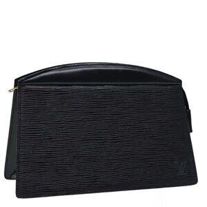 LOUIS VUITTON Epi Trousse Crete Pouch Black